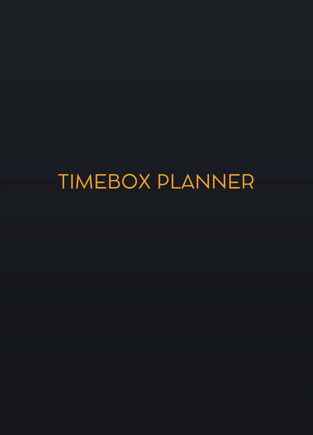 Обложка ежедневника Timebox Planner Business